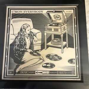 Shepard Fairey 2012 C'mon Everybody Obey Pencil Signed  #23/150 12x12 Framed